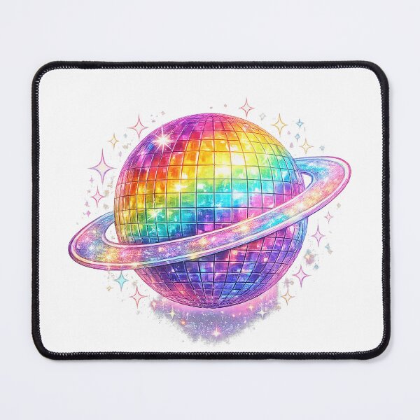 Item preview, Rainbow Disco Planet Pride Design | LGBTQ Cosmic Galaxy Art | Colourful Space Pride Gift designed and sold by ArtByTripti.