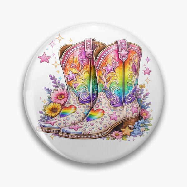 Item preview, Rainbow Cowboy Boots Pride Design | LGBTQ Western Cowgirl Gift | Queer Country Pride Outfit designed and sold by ArtByTripti.