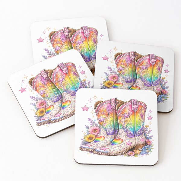 Item preview, Rainbow Cowboy Boots Pride Design | LGBTQ Western Cowgirl Gift | Queer Country Pride Outfit designed and sold by ArtByTripti.