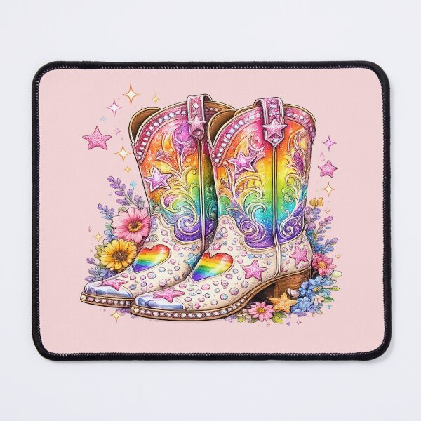 Item preview, Rainbow Cowboy Boots Pride Design | LGBTQ Western Cowgirl Gift | Queer Country Pride Outfit designed and sold by ArtByTripti.