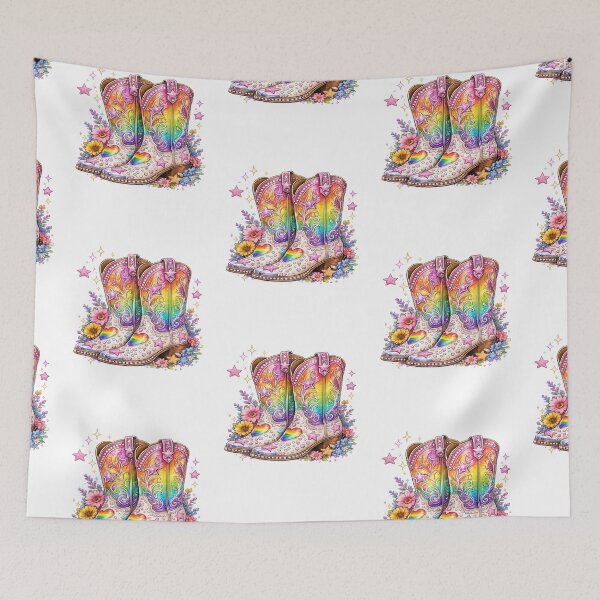 Item preview, Rainbow Cowboy Boots Pride Design | LGBTQ Western Cowgirl Gift | Queer Country Pride Outfit designed and sold by ArtByTripti.