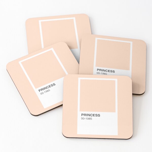 Item preview, Princess Video Game Movie Peach Colour Swatch - Peach Border designed and sold by The Colourful Game.