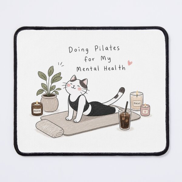 Item preview, Doing Pilates for My Mental Health Cat  designed and sold by MinsonC.