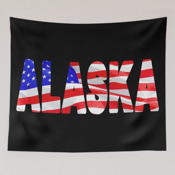 Item preview, ALASKA - United States of America Red White and Blue Sticker Tee Shirt designed and sold by Adam Gormley.