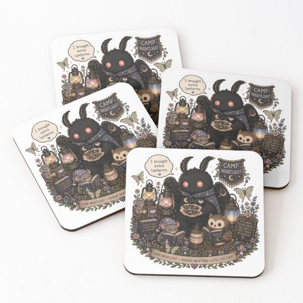 Item preview, Mothman the Camp Nightlight designed and sold by Candlelit Catastrophes.