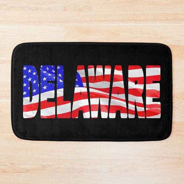 Item preview, DELAWARE - United States of America Red White and Blue Sticker Tee Shirt designed and sold by Adam Gormley.
