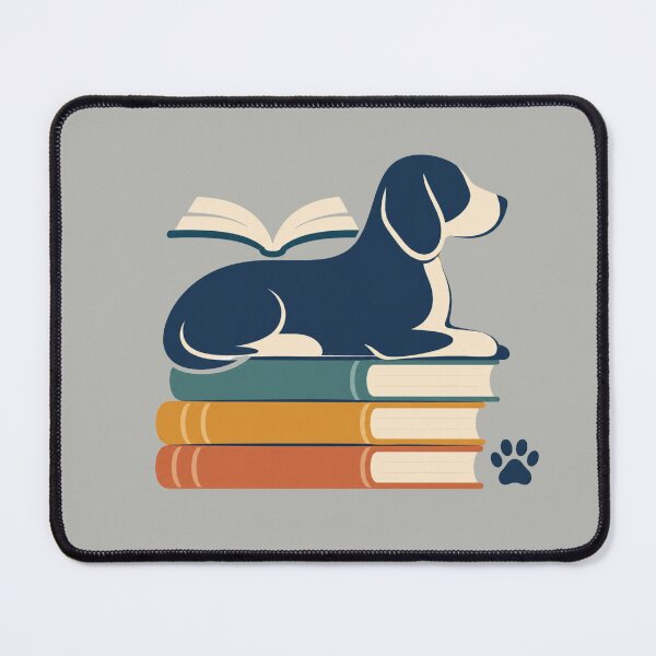 Item preview, Dog Book Stack Book Lover designed and sold by Corvoria.
