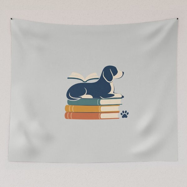 Item preview, Dog Book Stack Book Lover designed and sold by Corvoria.