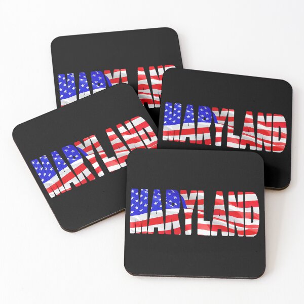 Item preview, MARYLAND - United States of America Red White and Blue Sticker Tee Shirt designed and sold by Adam Gormley.