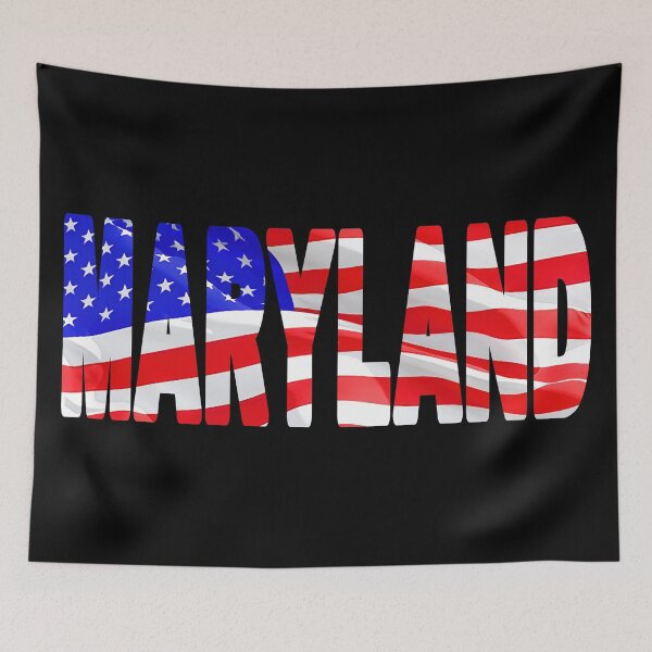 Item preview, MARYLAND - United States of America Red White and Blue Sticker Tee Shirt designed and sold by Adam Gormley.