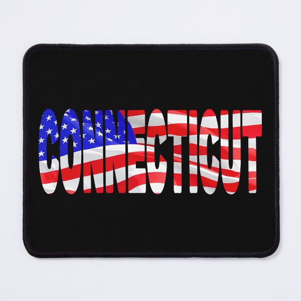 Item preview, CONNECTICUT - United States of America Red White and Blue Sticker Tee Shirt designed and sold by Adam Gormley.