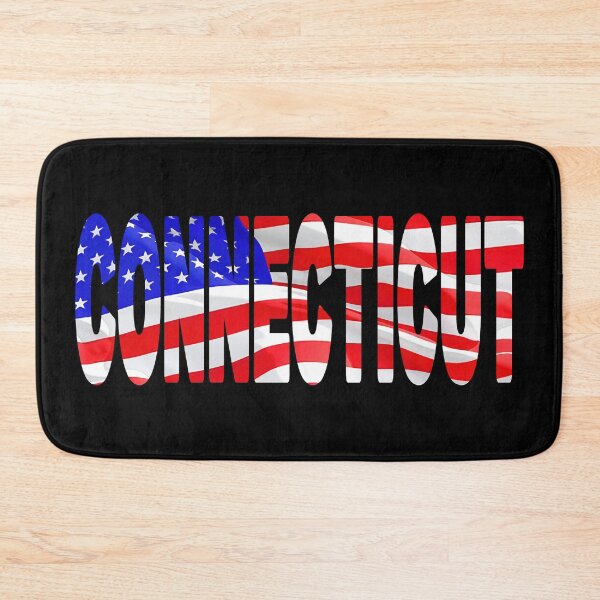 Item preview, CONNECTICUT - United States of America Red White and Blue Sticker Tee Shirt designed and sold by Adam Gormley.
