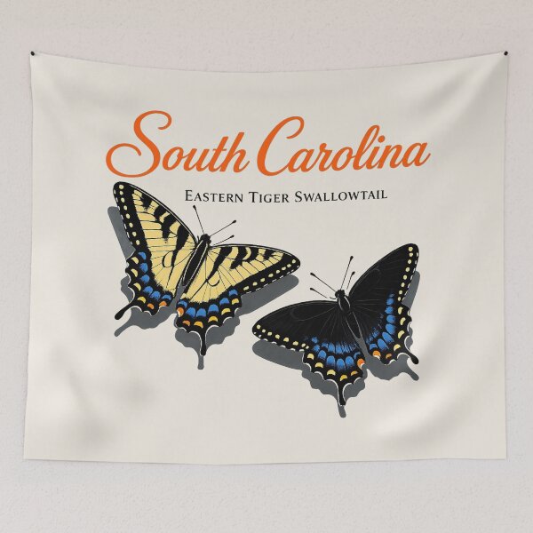 Item preview, South Carolina Eastern Tiger Swallowtail Butterfly Poster designed and sold by The-Drip-Studio.