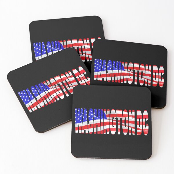Item preview, WASHINGTON DC - United States of America Red White and Blue Sticker Tee Shirt designed and sold by Adam Gormley.
