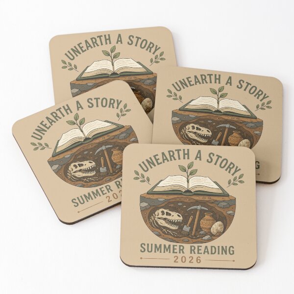 Item preview, Unearth A Story Paleontology Summer Reading designed and sold by bosamji.