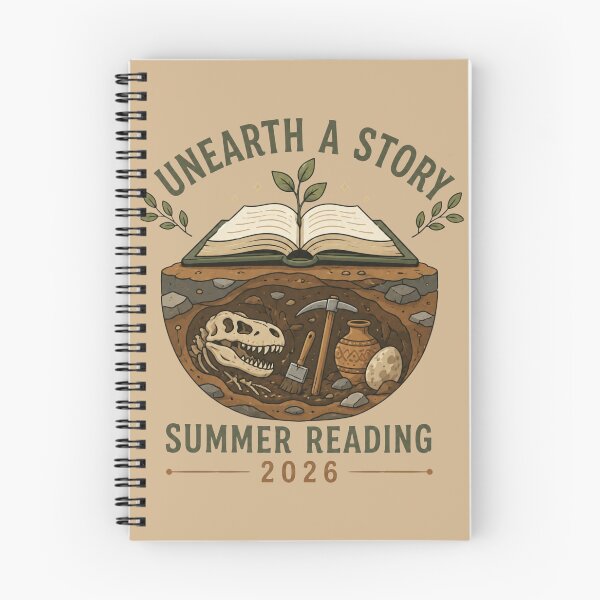 Item preview, Unearth A Story Paleontology Summer Reading designed and sold by bosamji.