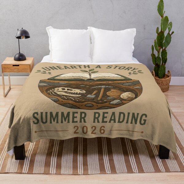 Item preview, Unearth A Story Paleontology Summer Reading designed and sold by bosamji.
