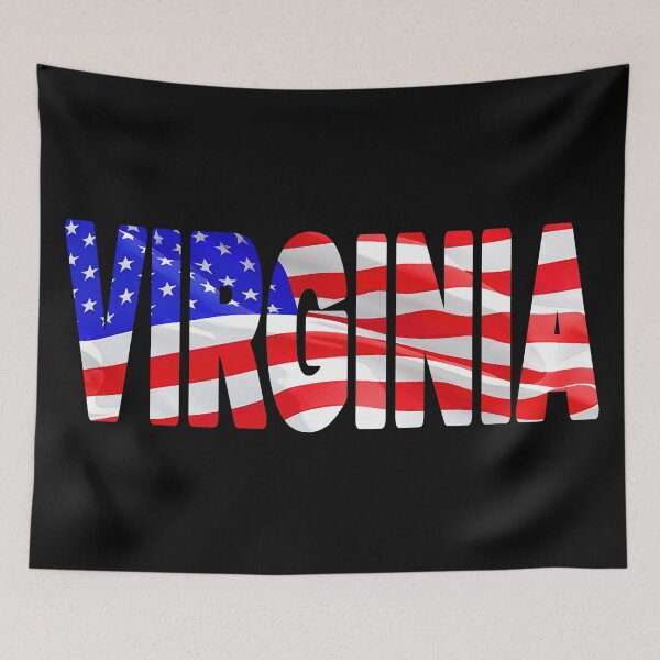 Item preview, VIRGINIA - United States of America Red White and Blue Sticker Tee Shirt designed and sold by Adam Gormley.