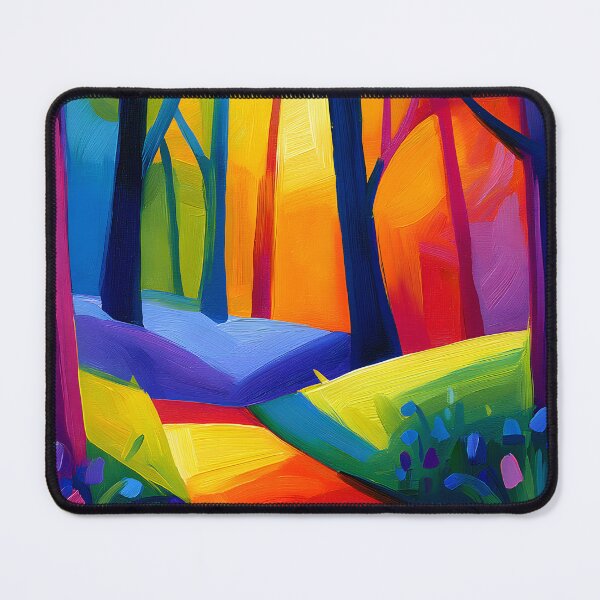 Item preview, Bluebell Forest Reverie - Whimsical Woodland Colors Beneath Tall Trees and Vibrant Light designed and sold by OlfactoART Studio.