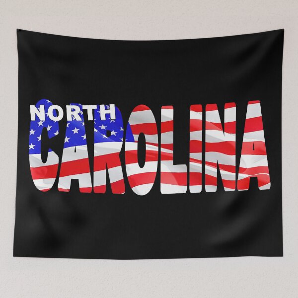 Item preview, NORTH CAROLINA - United States of America Red White and Blue Sticker Tee Shirt designed and sold by Adam Gormley.