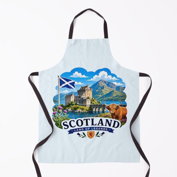 Item preview, Scotland Highlands Castle & Highland Cow designed and sold by Myra365Art.