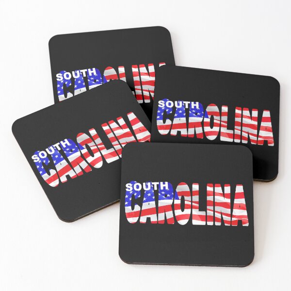 Item preview, SOUTH CAROLINA - United States of America Red White and Blue Sticker Tee Shirt designed and sold by Adam Gormley.