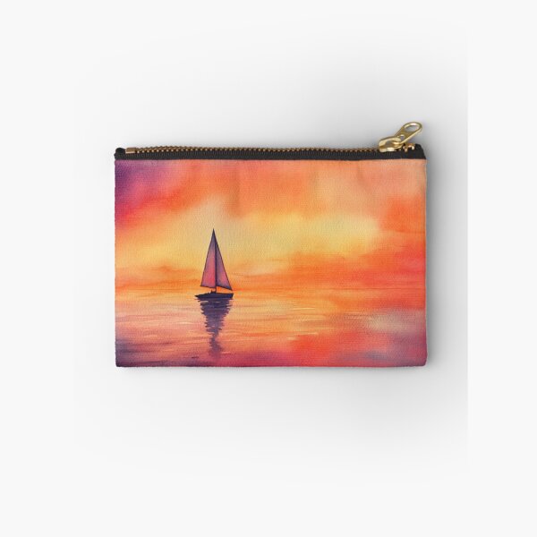 Item preview, Sunset Sailboat Wall Art | Coastal Watercolor Print | Ocean Serenity Decor designed and sold by GSizzle1.