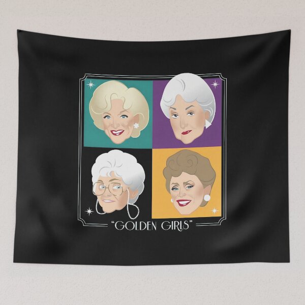 Item preview, Four Friends Retro Pop Art Portrait Grid designed and sold by DoodleVerseDark.