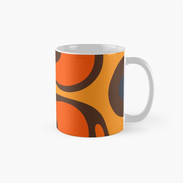 Item preview, Retro Modern Abstract Smooth Contours Pattern Orange Brown designed and sold by kierkegaard.