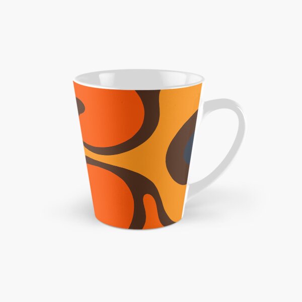 Item preview, Retro Modern Abstract Smooth Contours Pattern Orange Brown designed and sold by kierkegaard.