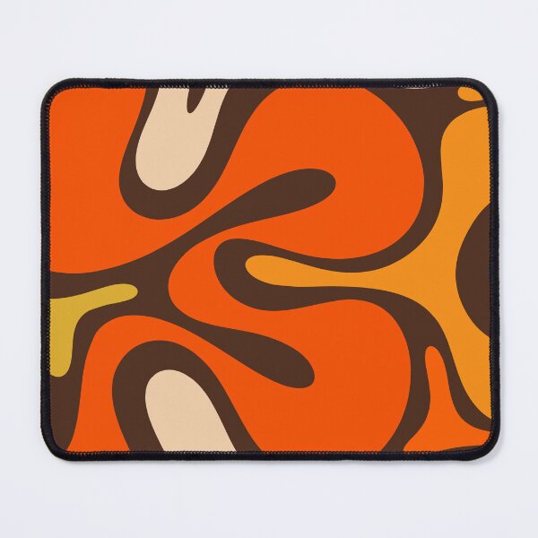 Item preview, Retro Modern Abstract Smooth Contours Pattern Orange Brown designed and sold by kierkegaard.