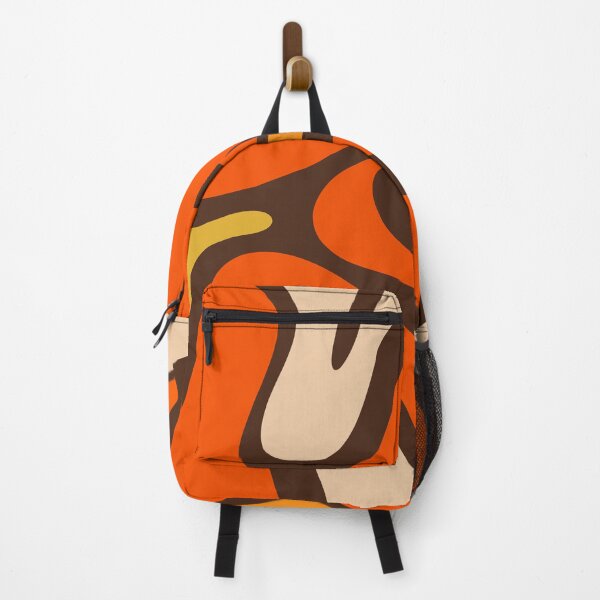 Item preview, Retro Modern Abstract Smooth Contours Pattern Orange Brown designed and sold by kierkegaard.