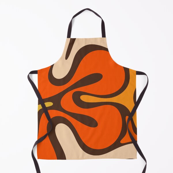 Item preview, Retro Modern Abstract Smooth Contours Pattern Orange Brown designed and sold by kierkegaard.