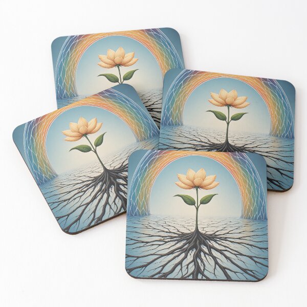 Item preview, Flower of Life with rainbow arch and roots designed and sold by Mianku | Für das Leben.