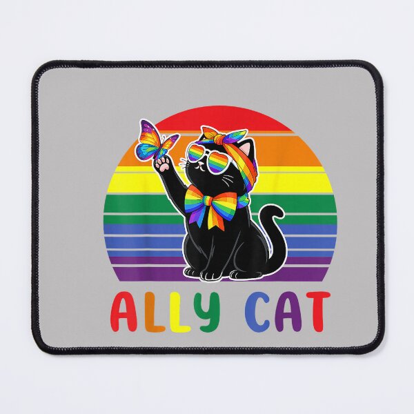 Item preview, Ally Cat Be Kind LGBTQ Gay Rainbow Pride Month designed and sold by MabelWells.