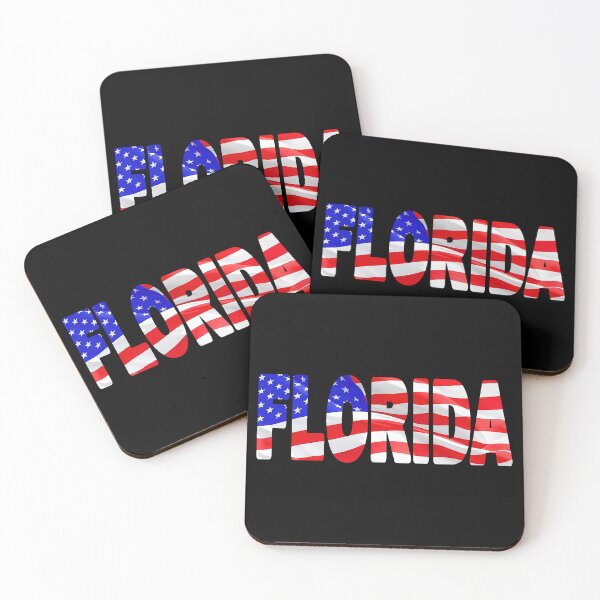 Item preview, FLORIDA - United States of America Red White and Blue Sticker Tee Shirt designed and sold by Adam Gormley.