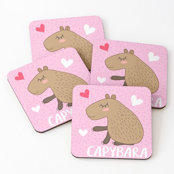 Item preview, pink capybara designed and sold by Ethercore.