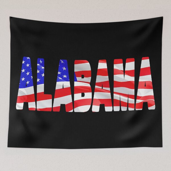 Item preview, ALABAMA - United States of America Red White and Blue Sticker Tee Shirt designed and sold by Adam Gormley.