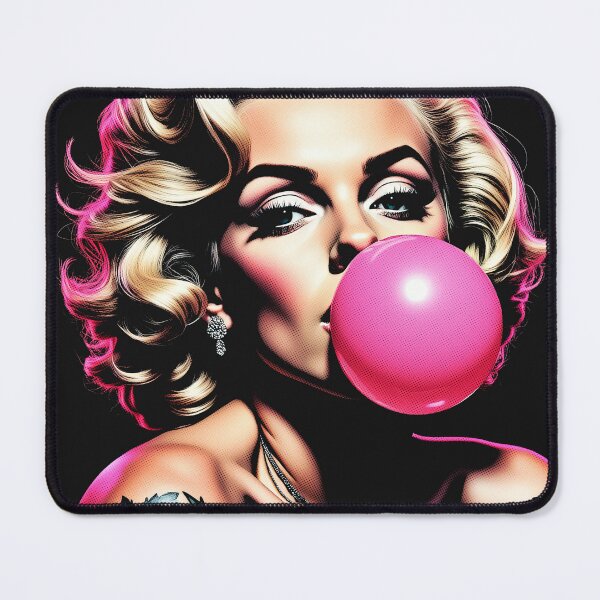 Item preview, Retro Blonde Bombshell Bubblegum Pin Up Girl with Tattoos designed and sold by SouthPrint.