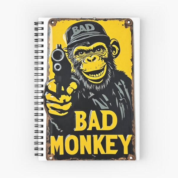 Item preview, yellow bad monkey designed and sold by aliraweb.