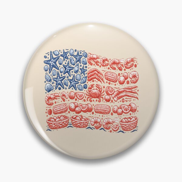 Item preview, Seafood Boil Americana Flag designed and sold by POD DYNASTY.