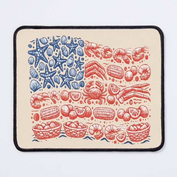 Item preview, Seafood Boil Americana Flag designed and sold by POD DYNASTY.