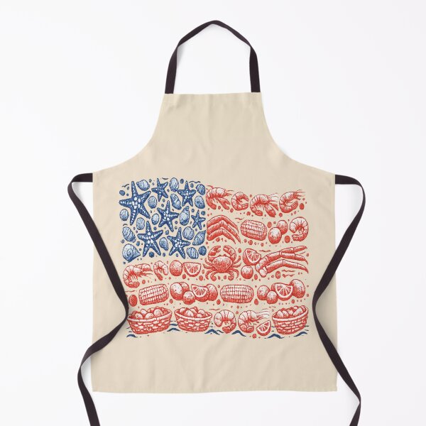Item preview, Seafood Boil Americana Flag designed and sold by POD DYNASTY | Original Print On Demand T-Shirt Graphics.