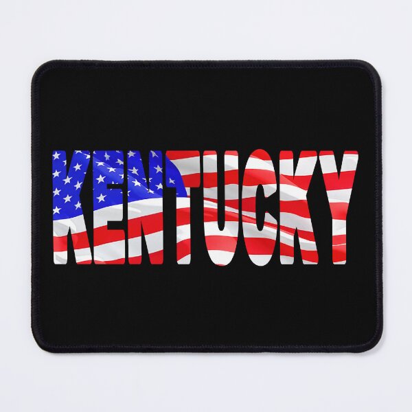 Item preview, KENTUCKY - United States of America Red White and Blue Sticker Tee Shirt designed and sold by Adam Gormley.