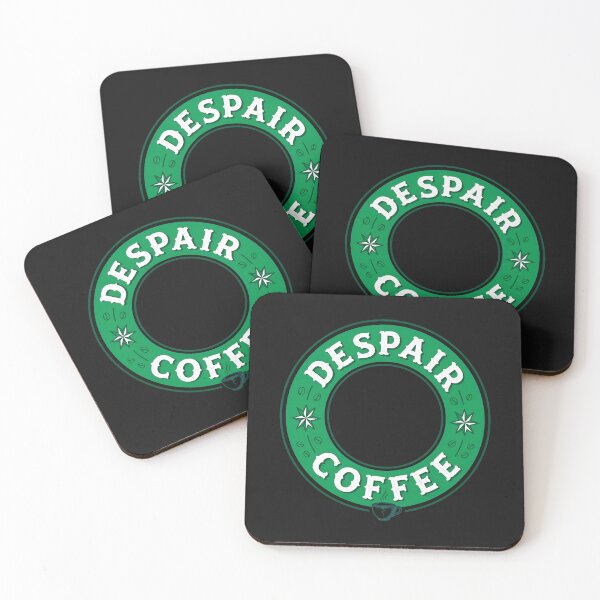 Item preview, Despair Coffee Parody Design designed and sold by DoodleVerseDark.