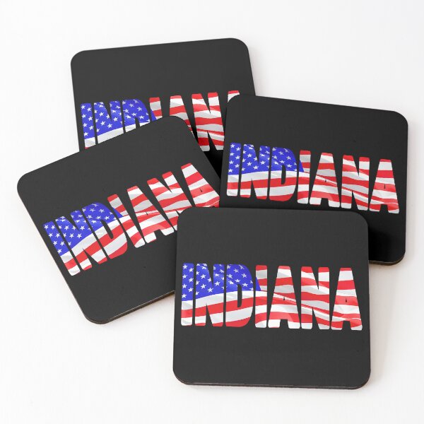 Item preview, INDIANA - United States of America Red White and Blue Sticker Tee Shirt designed and sold by Adam Gormley.