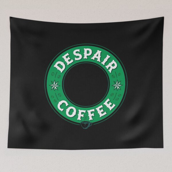 Item preview, Despair Coffee Parody Design designed and sold by DoodleVerseDark.