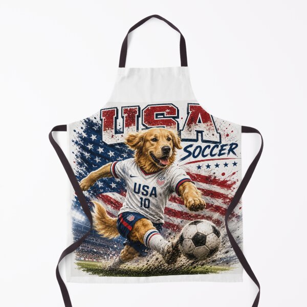 Item preview, USA Soccer Golden Retriever Backpack | Patriotic Dog Soccer Fan Art designed and sold by WhatASunShine.