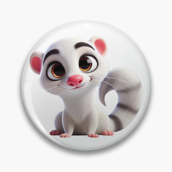 Item preview, Adorable White Albino Ferret designed and sold by Sillytoe.