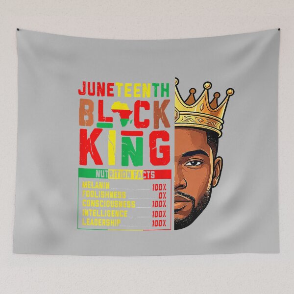 Item preview, Juneteenth Black King Nutrition Facts Pride African Afro Men designed and sold by mjohnson9.